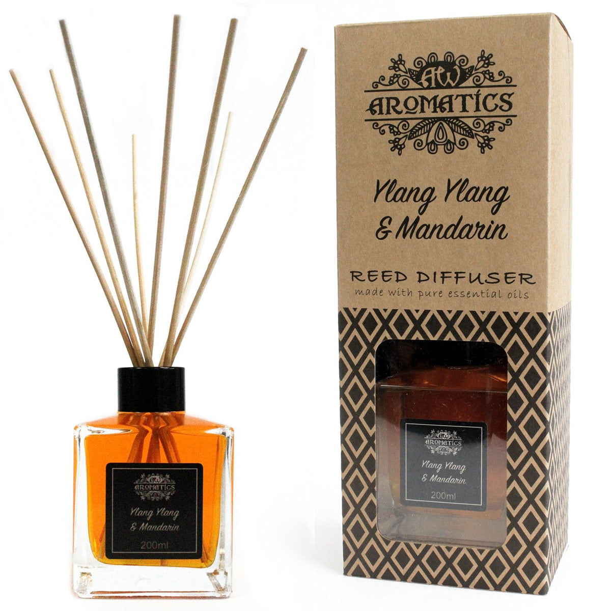 Ylang Ylang & Mandarin Essential Oil Reed Diffuser 200ml – view 6