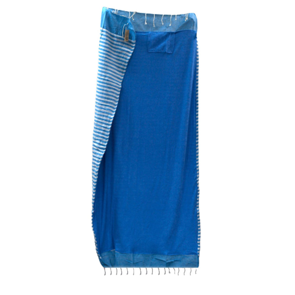 Cotton Pareo Towel - 100x180 cm - Sky Blue – view 8