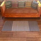Indian Cotton Rug - Grey - 70x170cm