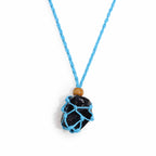 Waxed Cotton Necklace Cord 45cm - Blue – view 4