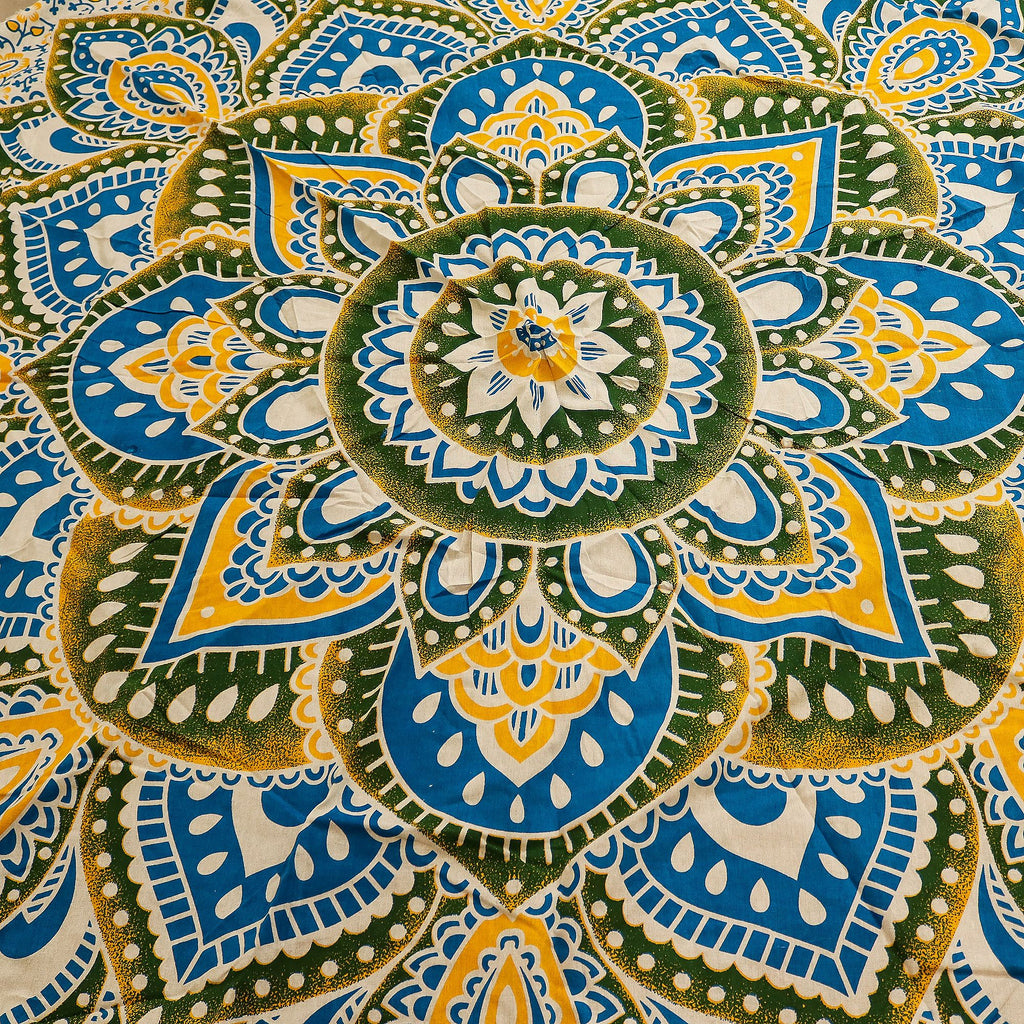 Large Mandala Roundy Art (180cm) - Yellow & Blue – view 3