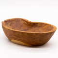 Natural Rough Shape Teak Wood Fruit Bowl, 31cm