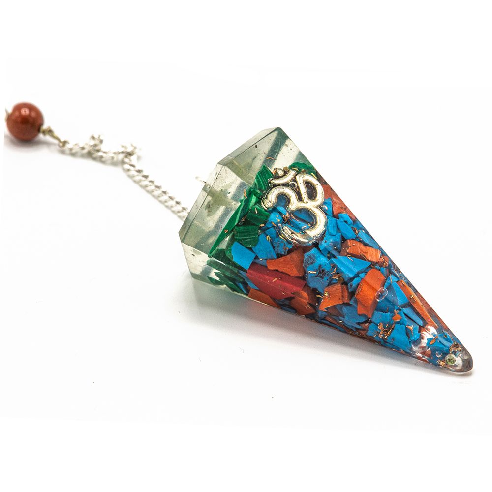 Orgonite Pendulum with Om Symbol Design – view 2