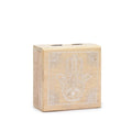 Mango Wood Small Square Box, Hamsa Whitewash