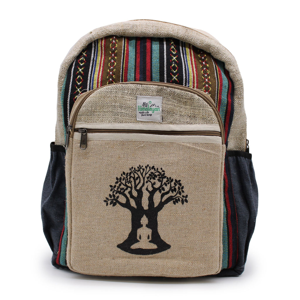 Large Hemp Backpack - Bodhi Tree Design – view 3