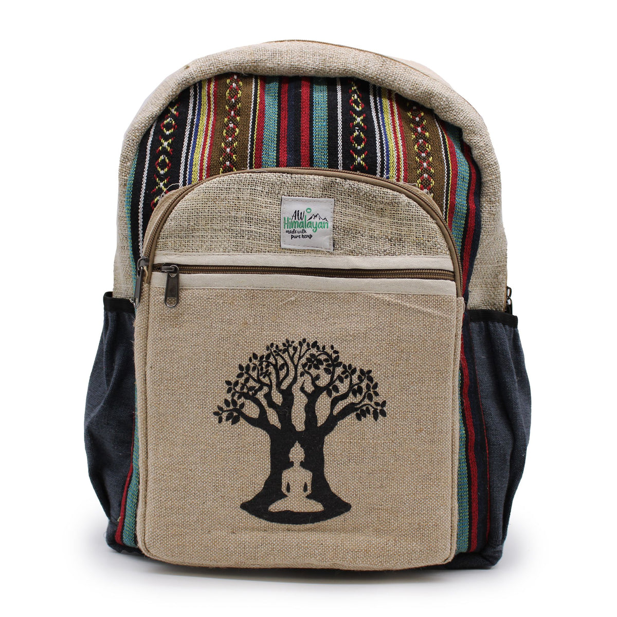 Large Hemp Backpack - Bodhi Tree Design – view 3