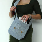 Natural Tones Two Pocket Bag Denim Medium – view 3