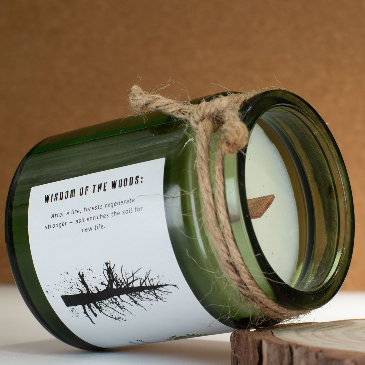 Greenman Woodwick Soy Candle - Ash & Woodsmoke – view 5
