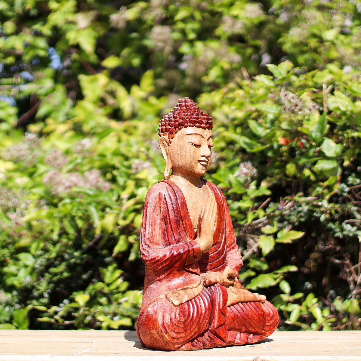 Hand Carved Buddha Statue, Teaching Pose, 30cm – view 4