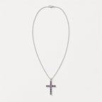 Ionite Crucifix Pendant Necklace on Silver Plated Chain 45cm – view 4