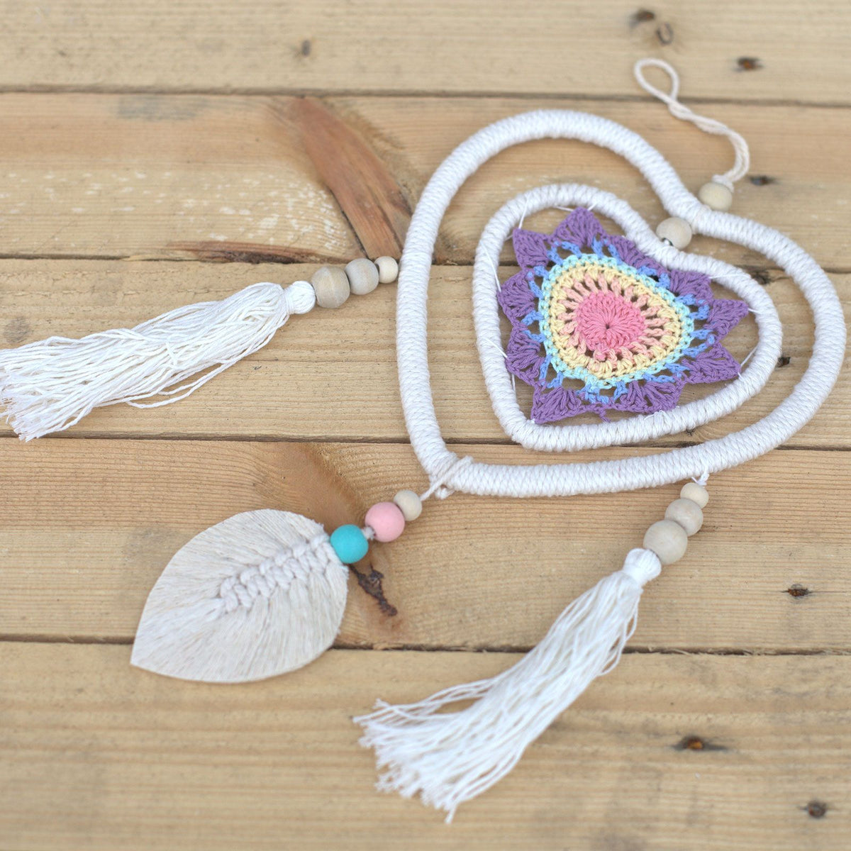 Medium Multicolour Dream Catcher - Heart in Heart – view 4