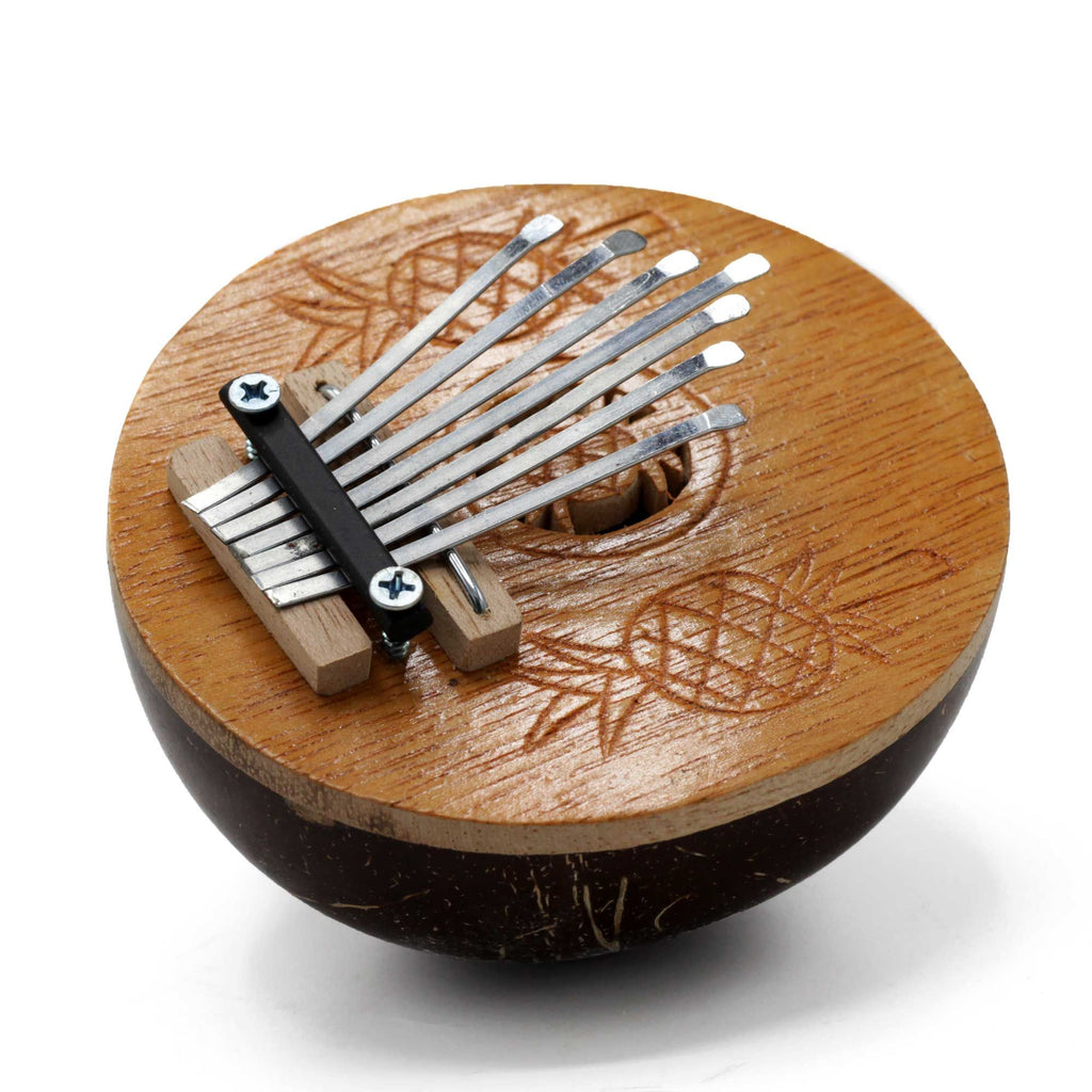 Mini Coconut Kalimba with Engraved Top