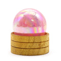 Rose Quartz Titanium Aura Gemstone Sphere 50mm with Stand