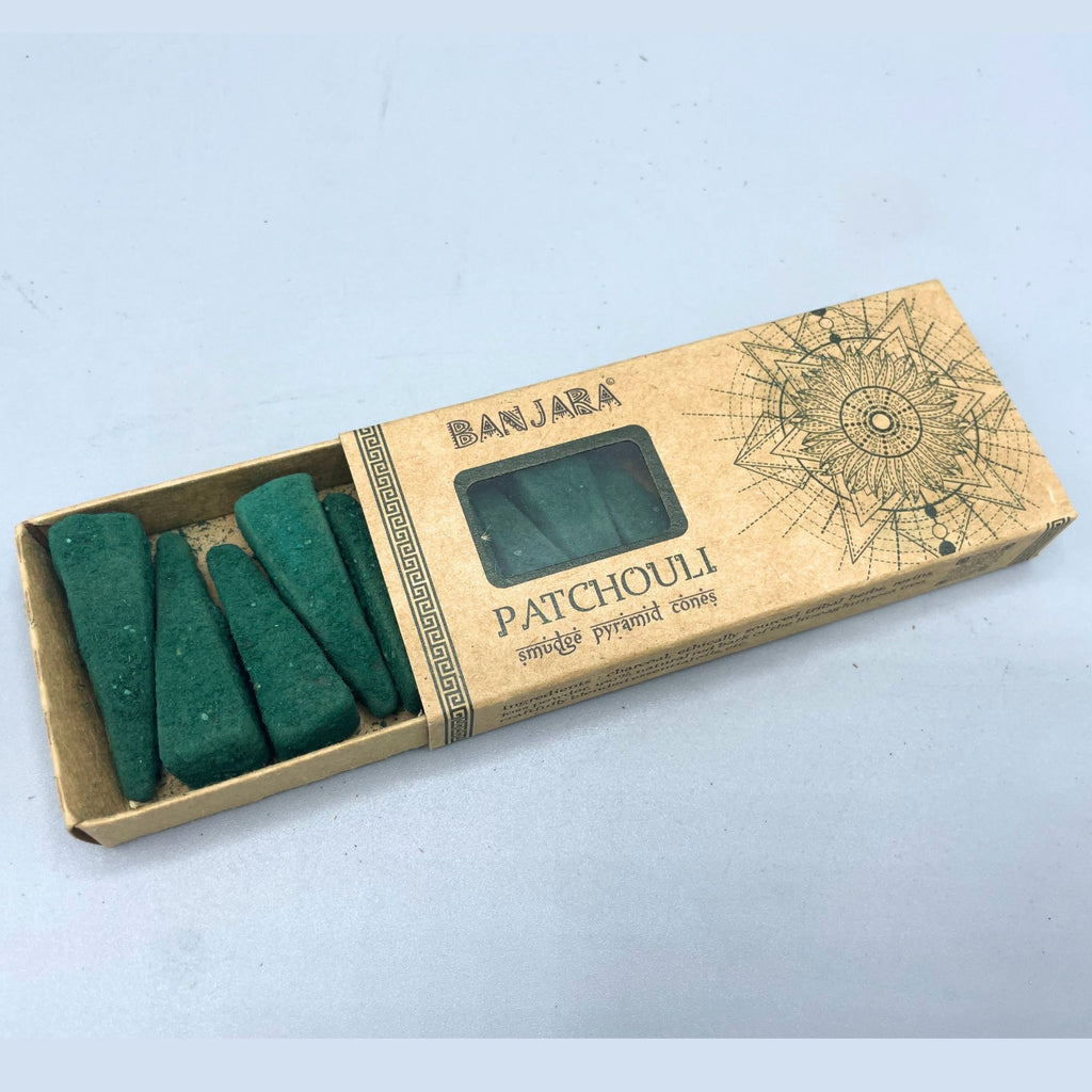 Banjara Patchouli Smudge Pyramid Cones - Pack of 10 – view 5