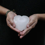 Selenite Heart Candle Holder – view 2