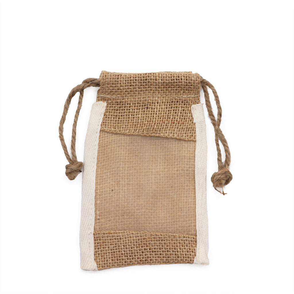 Small Washed Jute Pouch 10x15cm – view 5