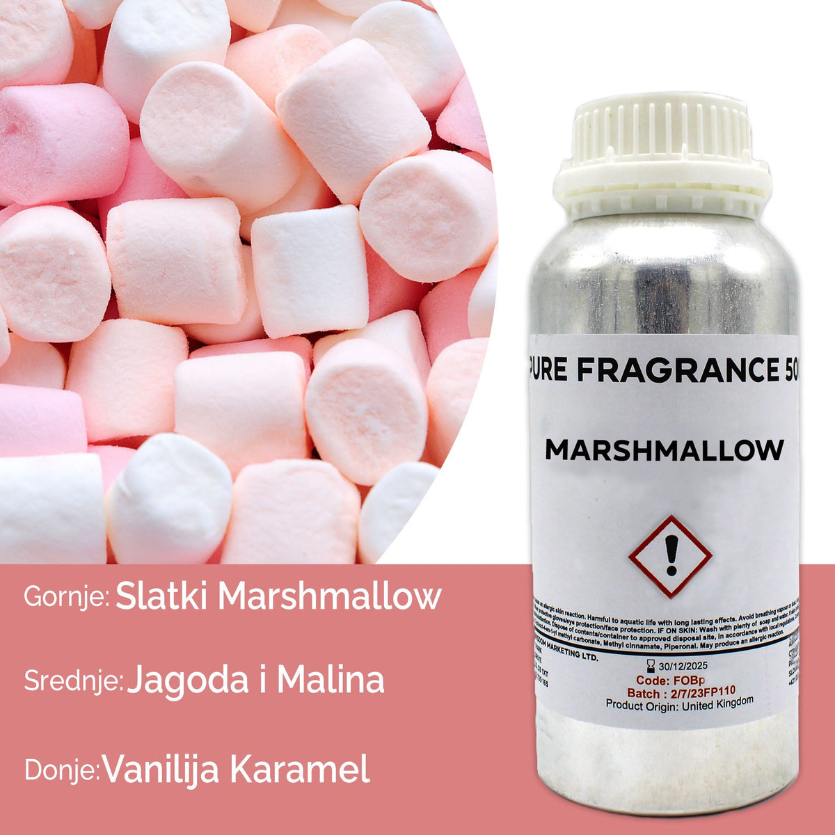 Marshmallow Pure Fragrance Oil - 500ml – view 3