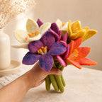 Felt Lily Flowers, Set of 10 Assorted Colours – view 4