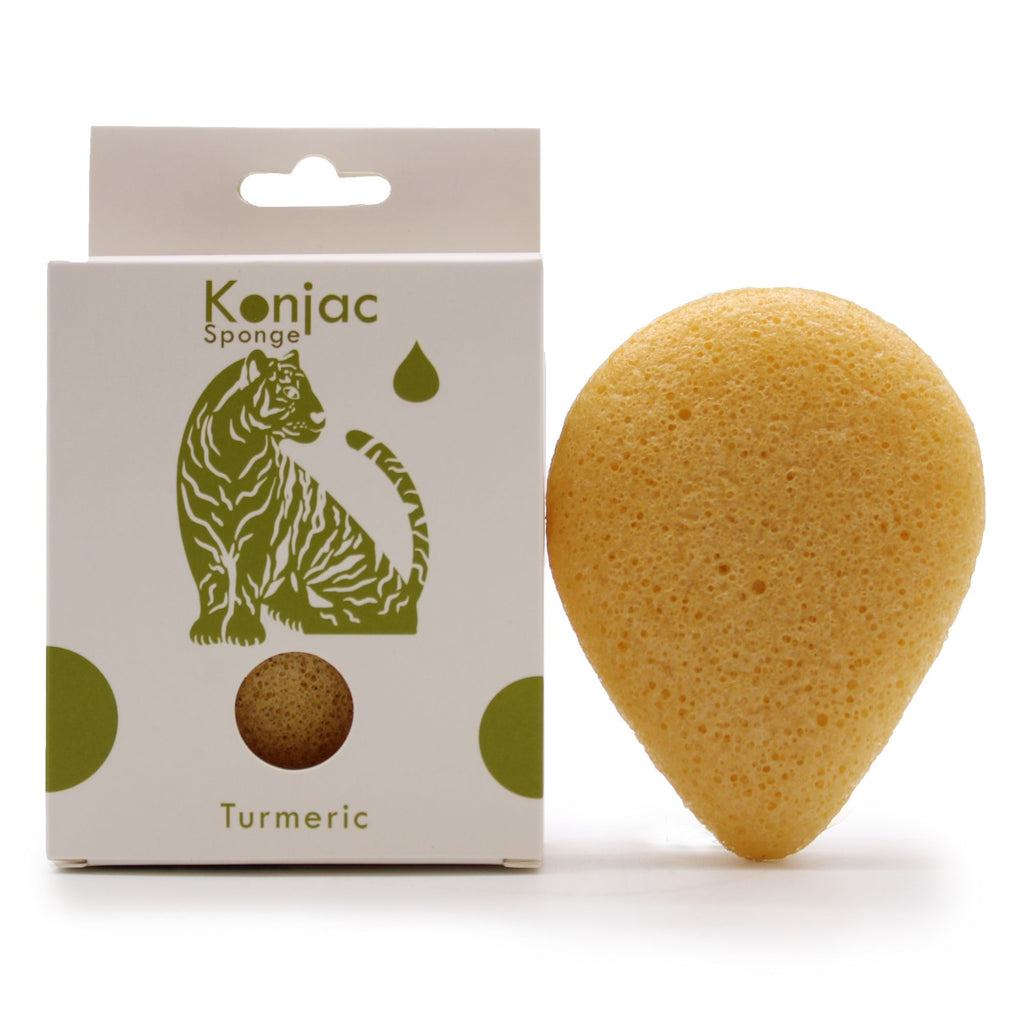 Teardrop Konjac Sponge - Turmeric