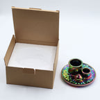 Ceramic Palo Santo & Smudge Holder, Mandala, Metallic Rainbow