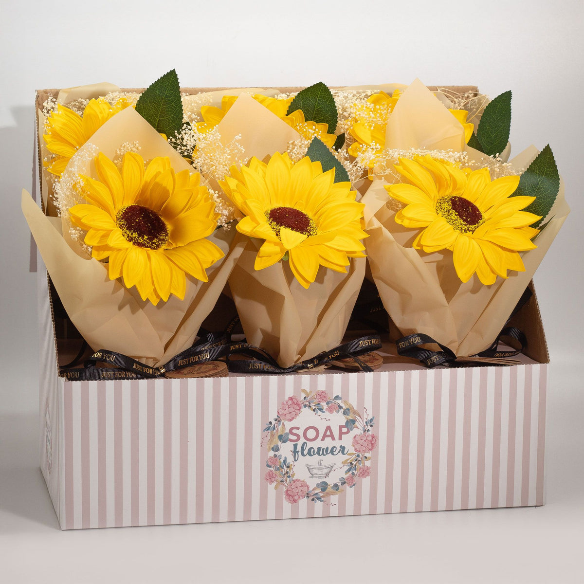 Single Sunflower Soap Flower – view 2