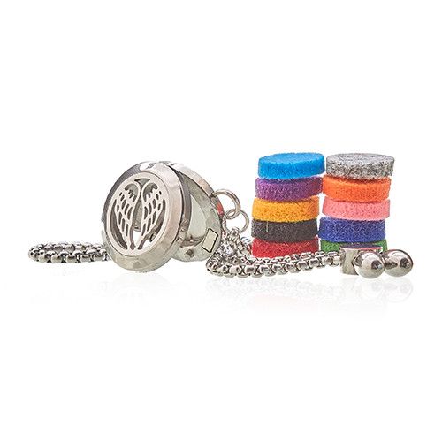 Angel Wings Aromatherapy Diffuser Bracelet Stainless Steel – view 3