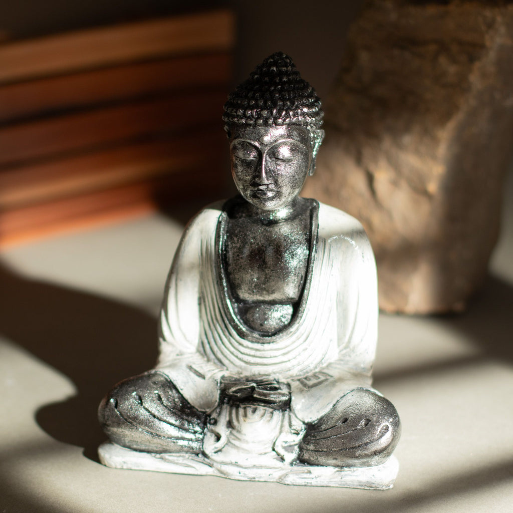 White & Grey Buddha Statue - Medium – view 4