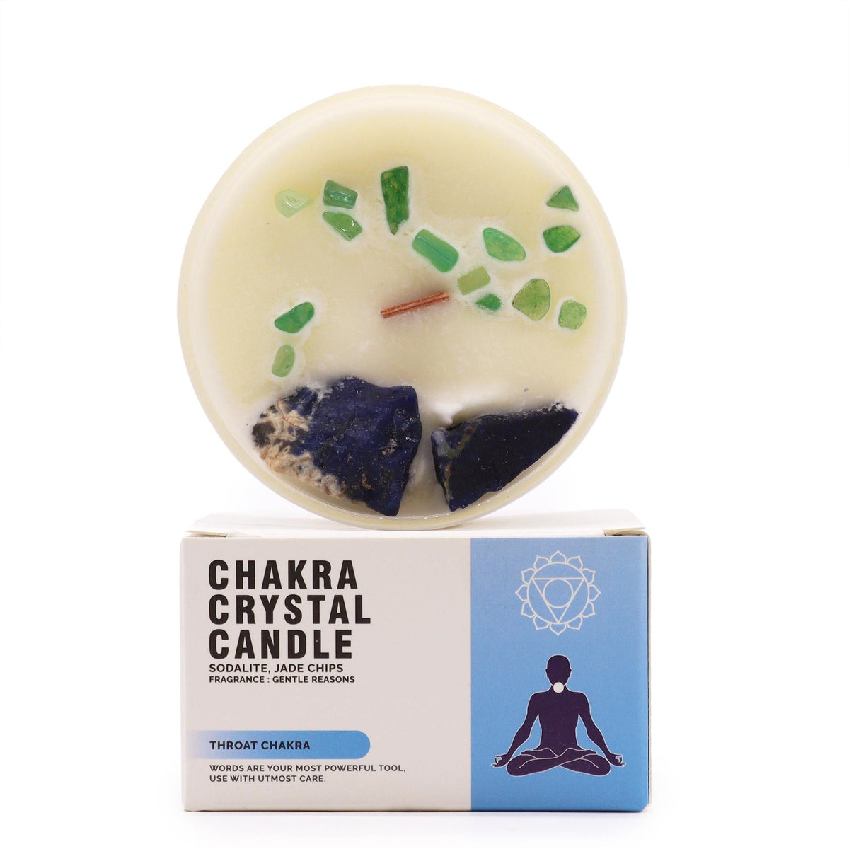 Throat Chakra Crystal Candle - Gentle Reasons with Sodalite – view 5