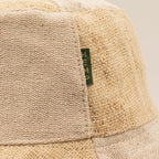 Patched Hemp and Cotton Boho Festival Hat - Natural