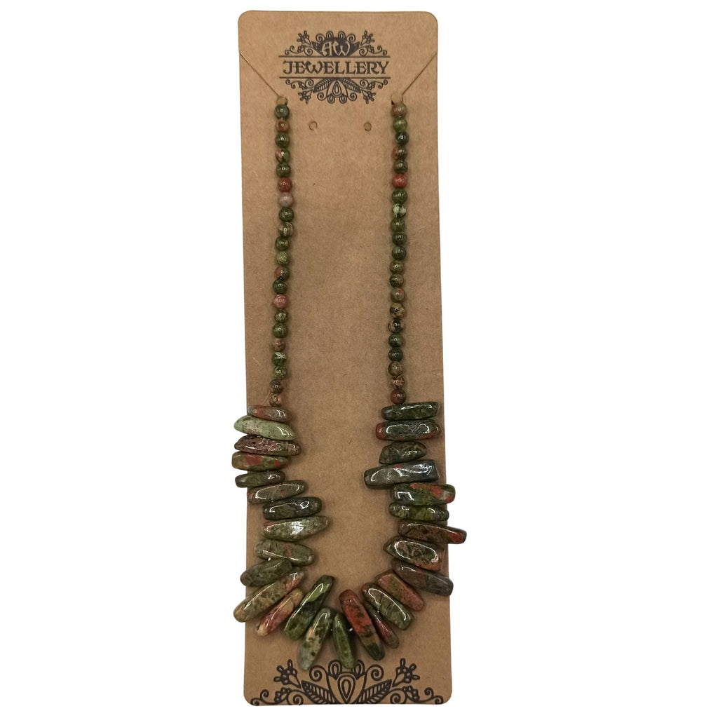 Moss Agate Longstone Gemstone Necklace – view 3