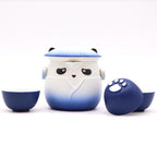 Panda Teapot Set with Three Cups - Sky Blue – view 5