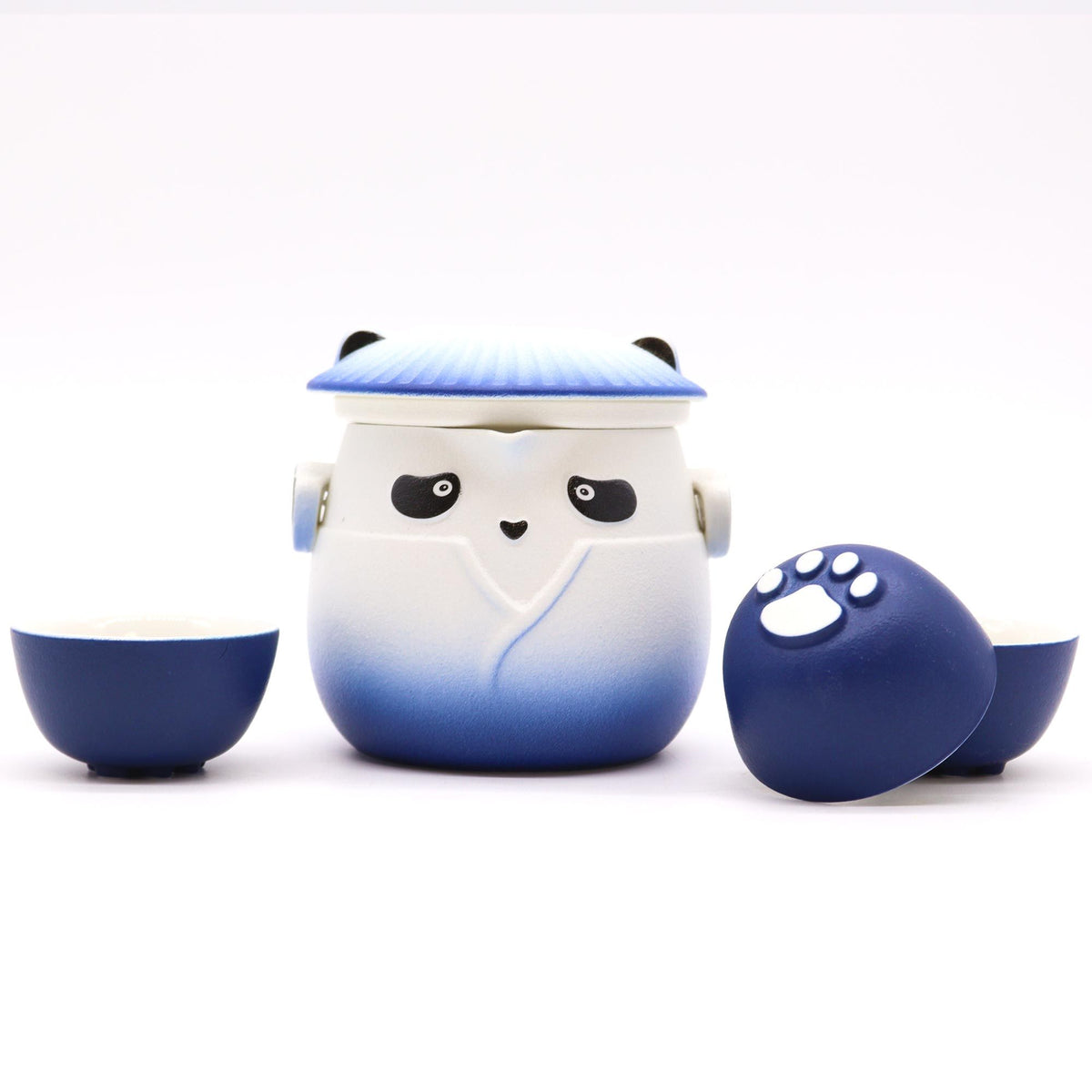 Panda Teapot Set with Three Cups - Sky Blue – view 5