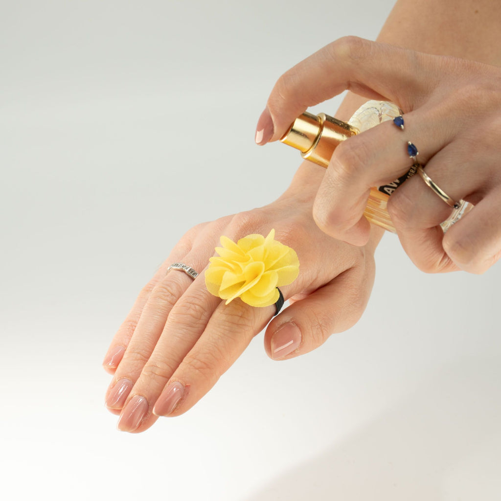 Yellow Chiffon Diffuser Rings - Set of 15 – view 3