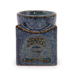 Square Buddha Ceramic Oil Burner - Dusty Blue – view 2
