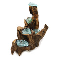 Molten Glass Five-Candle Holder on Wood