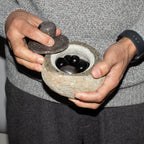 Natural Riverstone Grounding Pot - Medium - approx 12x8cm – view 8