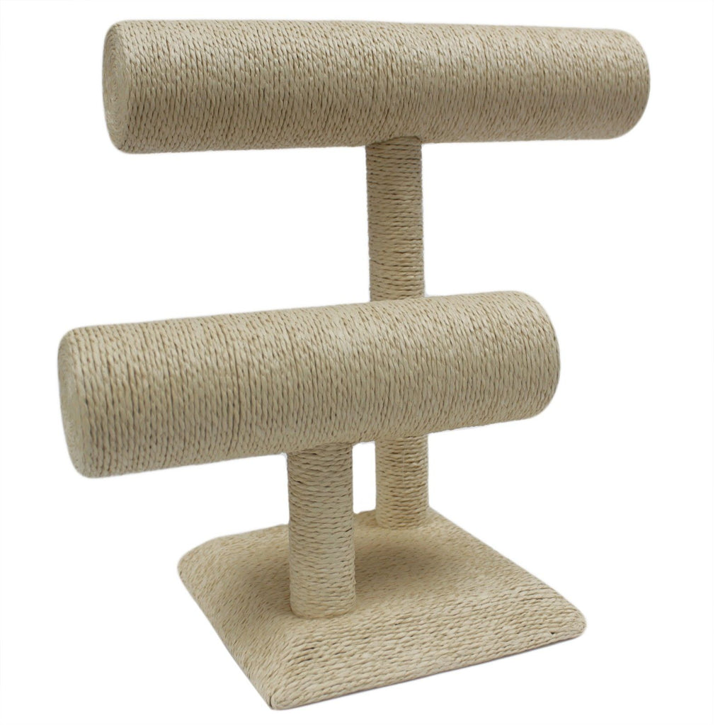 Large T-Bar Bangle Stand - Cream Rattan – view 2