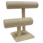 Large T-Bar Bangle Stand - Cream Rattan – view 2