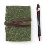Deckled Notebook, Green Maze Pattern – 13x10 cm – view 8