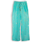 Nomad Sari Cotton Lounge Pants - Turquoise Gold Fish Design M/L