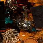 Molten Glass Mini Decanter on Wood 20cm – view 2