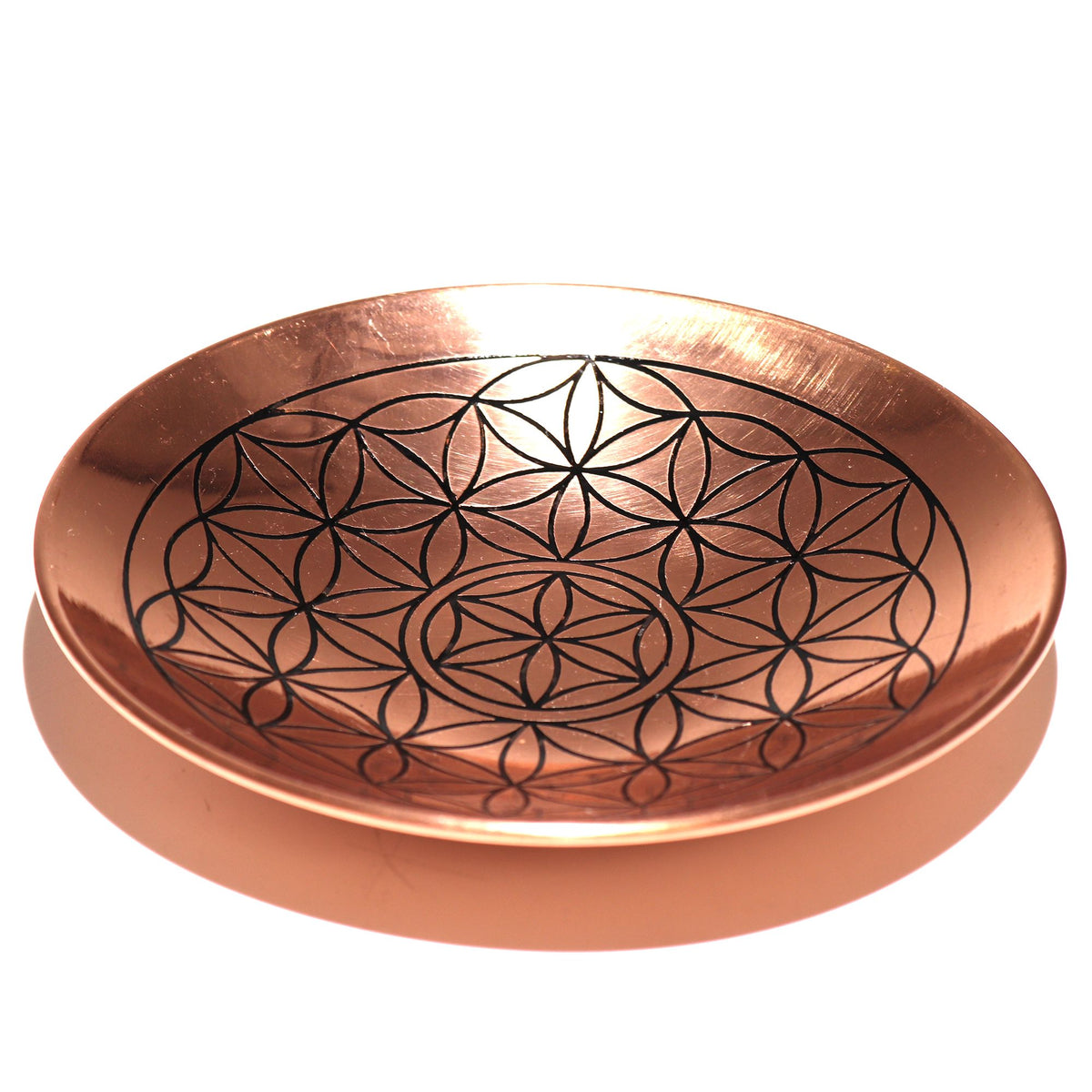 Copper Offering Plate with Flower of Life – view 2