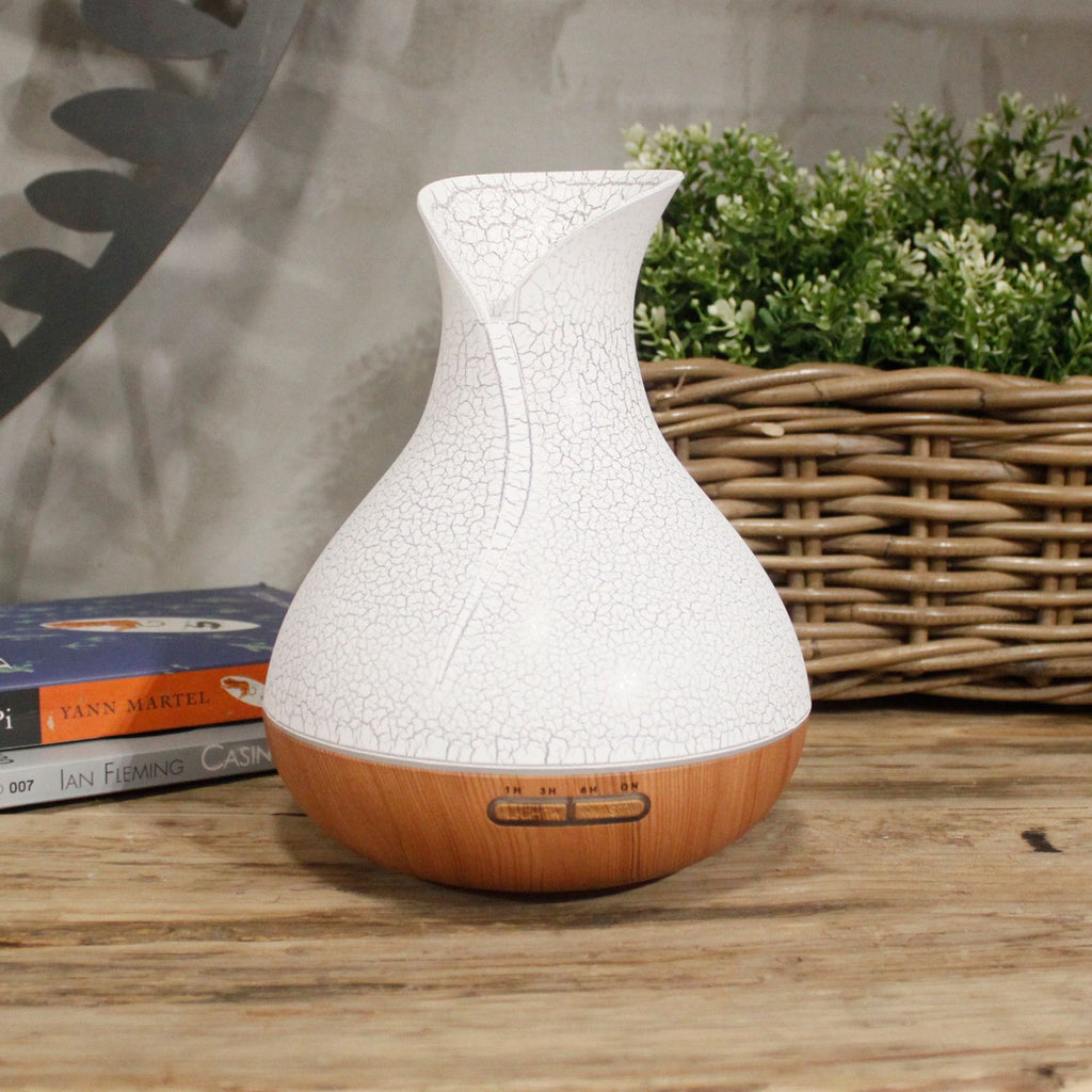 Palma Shell-Effect USB Aroma Diffuser with Colour-Change LED – view 4