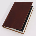 Dark Tan Leather Daily Notebook, 100 Lined Pages – 18x13 cm