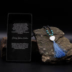 Lava Stone Necklace with Turquoise Beads - Calming Influence – view 3