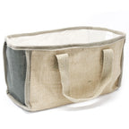 Large Jute Shopping Basket 33x18x20cm Charcoal