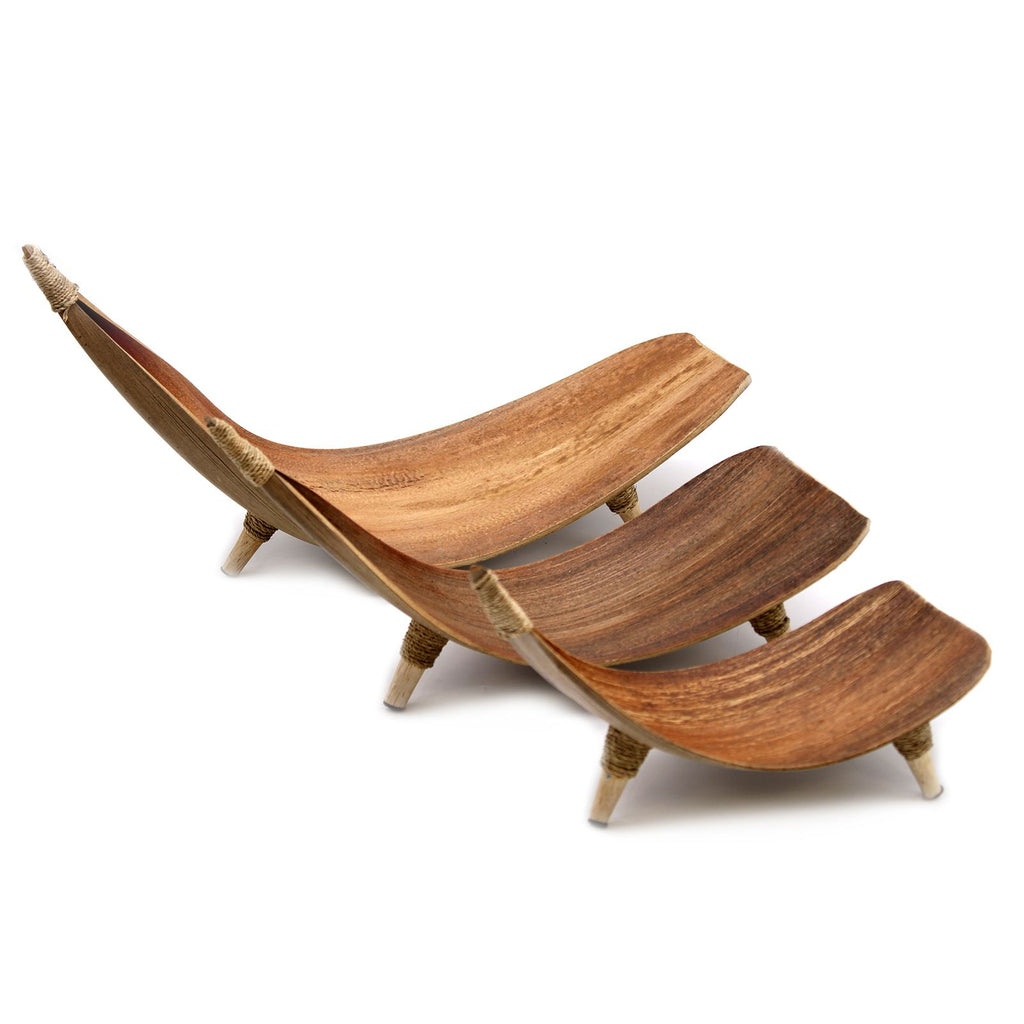 Coconut Leaf Fruit Bowl Set of 3 - Natural, 30 x 22 cm – view 4