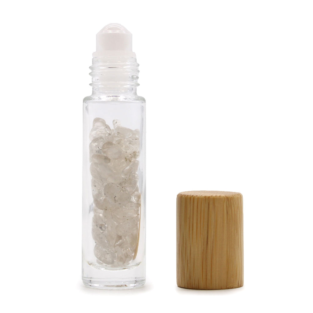 Rock Quartz Roller Bottle with Wooden Cap, 5ml, 8.8cm – view 3