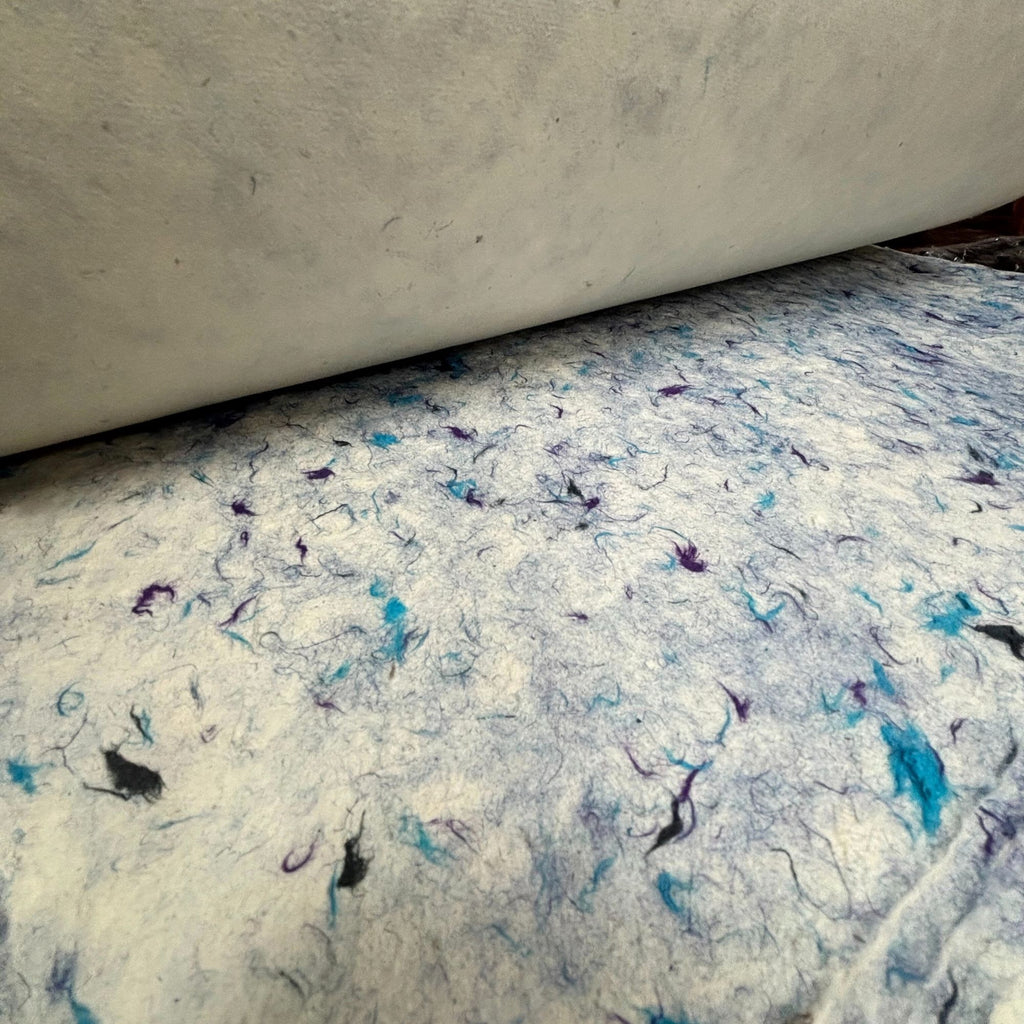Lokta Wrapping Paper 51x76cm, Blue Cotton, Pack of 5 – view 3