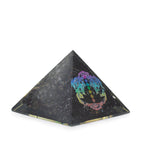 Small Orgonite Pyramid - Chakra Buddha with Black Tourmaline – view 2